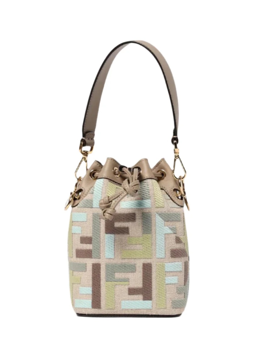 NWT Fendi Mon Tresor FF Canvas Bucket Bag